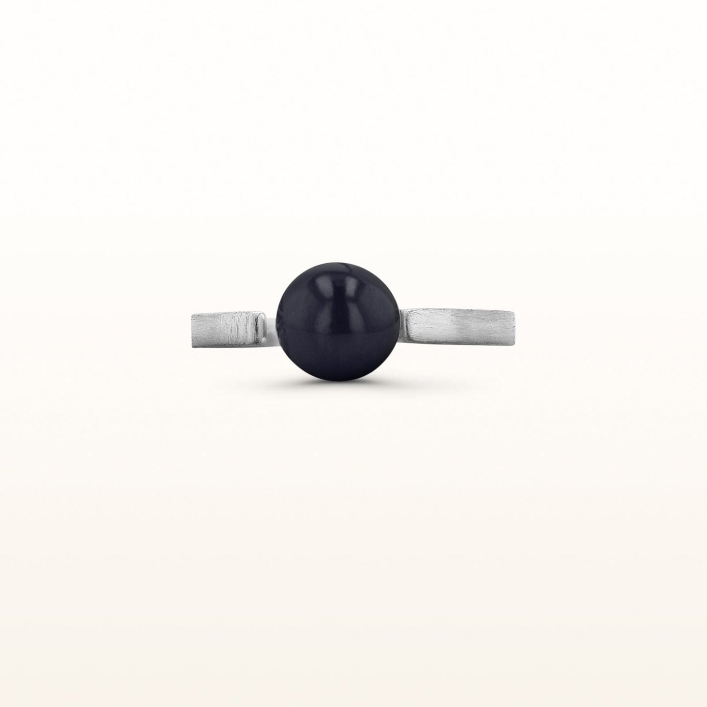 Freshwater Cultured Pearl or Gemstone Bead Open Top Ring in 925 Sterling Silver