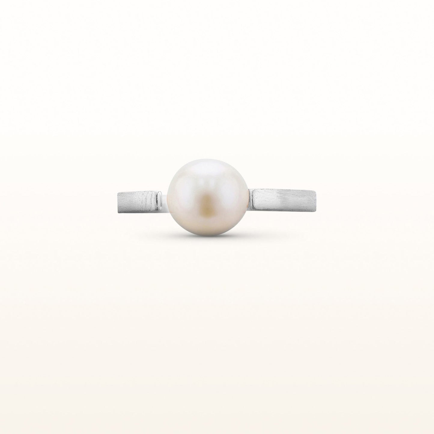 Freshwater Cultured Pearl or Gemstone Bead Open Top Ring in 925 Sterling Silver
