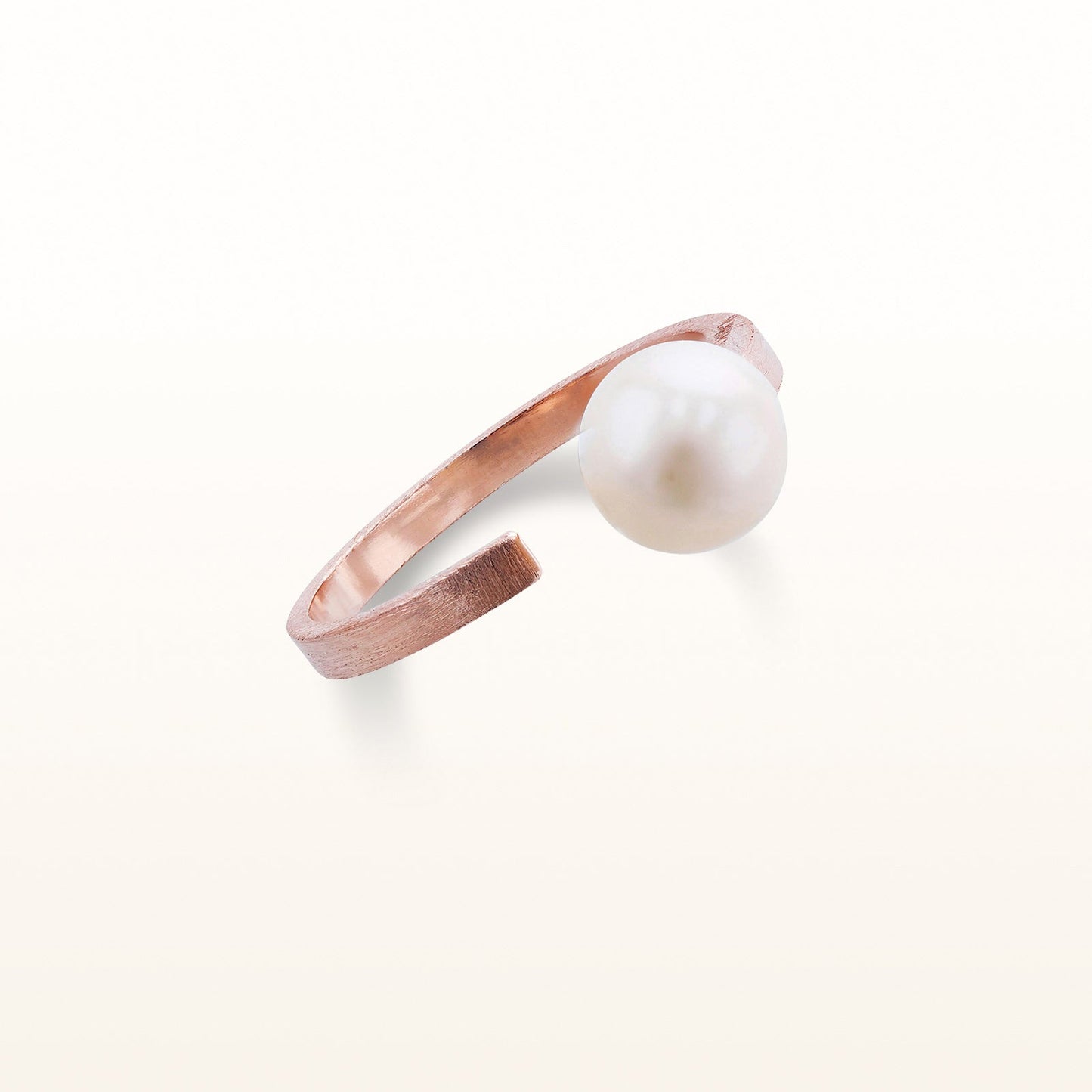 Freshwater Cultured Pearl or Gemstone Bead Open Top Ring in 925 Sterling Silver