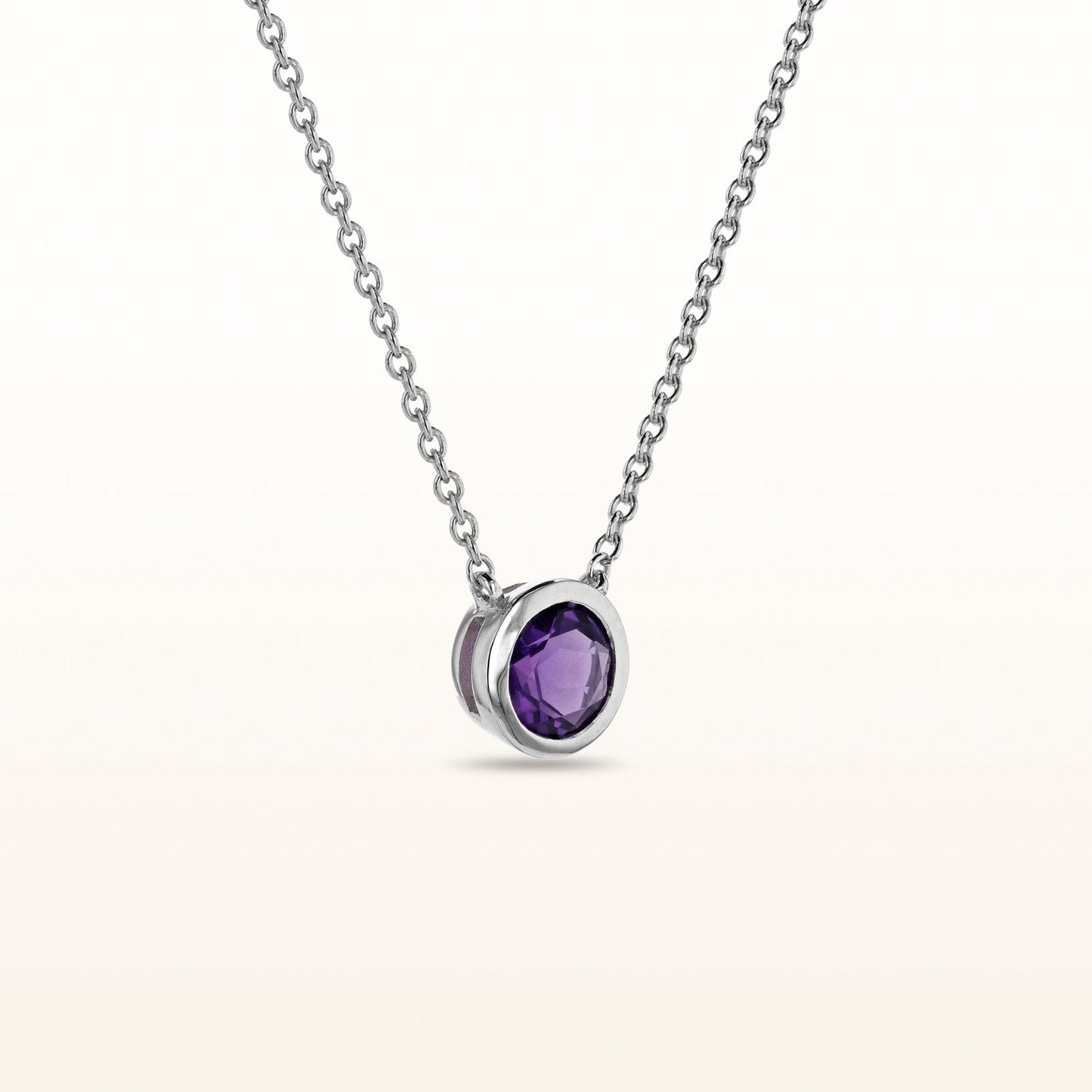 Bezel Set Gemstone Pendant in 925 Sterling Silver