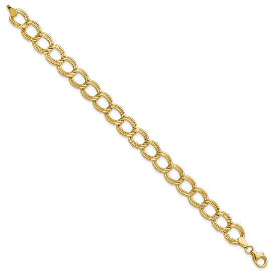 Polished Fancy Link Bracelet in 14kt Yellow Gold