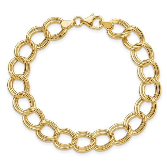Polished Fancy Link Bracelet in 14kt Yellow Gold