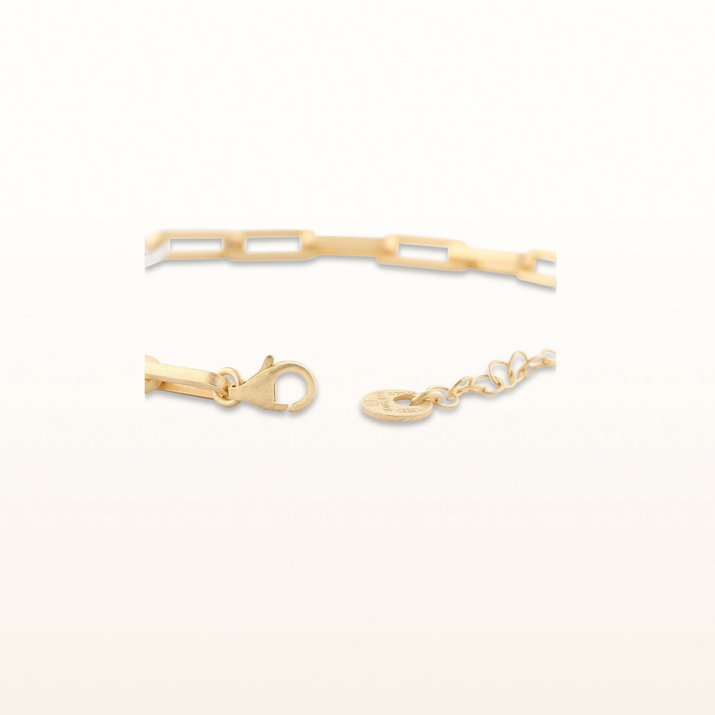 Two-Tone 925 Sterling Silver Paperclip Bracelet
