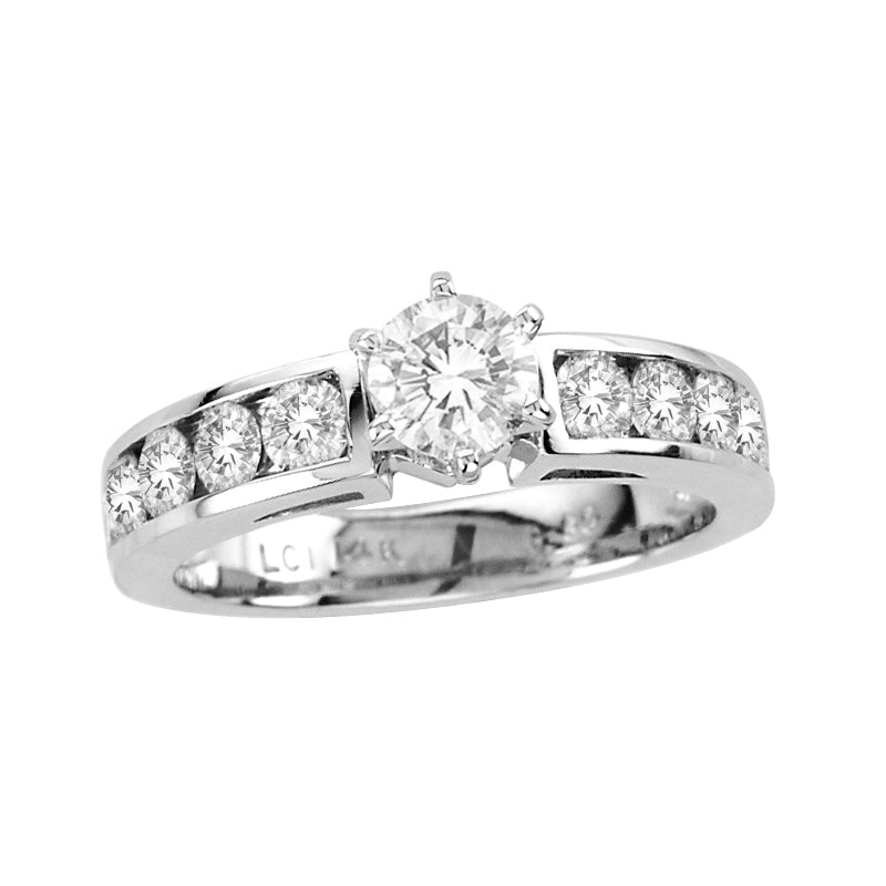 1 1/2ct Diamond Engagement Ring in 14k White Gold