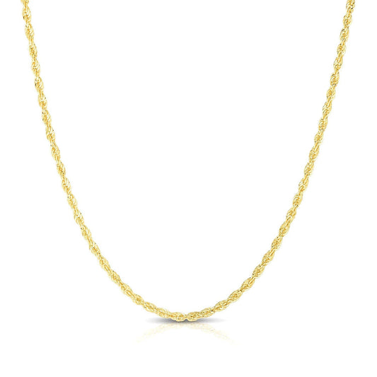14k Yellow Gold Light Rope Chain in 2.5mm