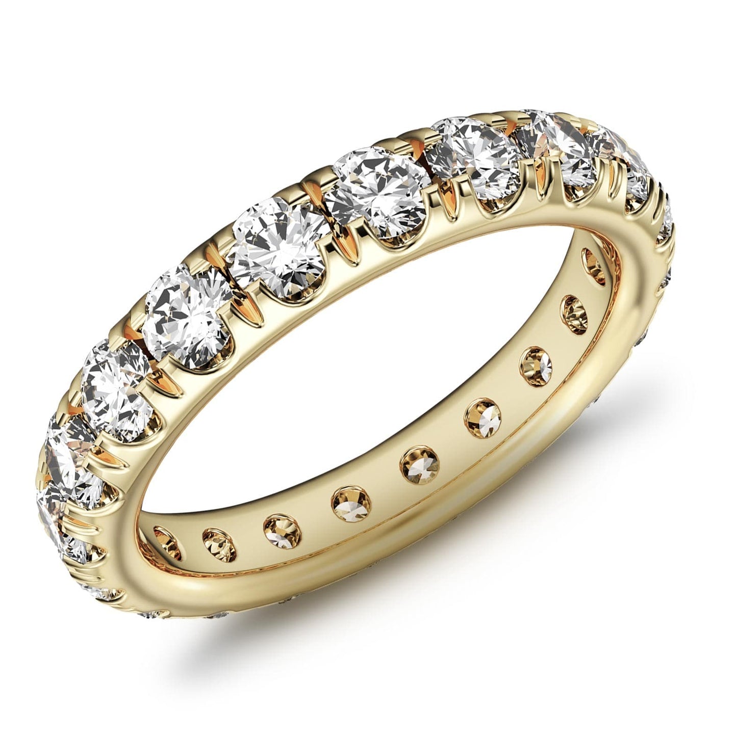 2ct French Pave Diamond Eternity Ring in 14k Gold
