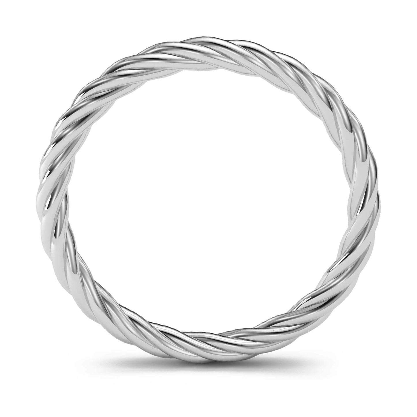 Round Cut Diamond Rope Wedding Set in 14k Gold