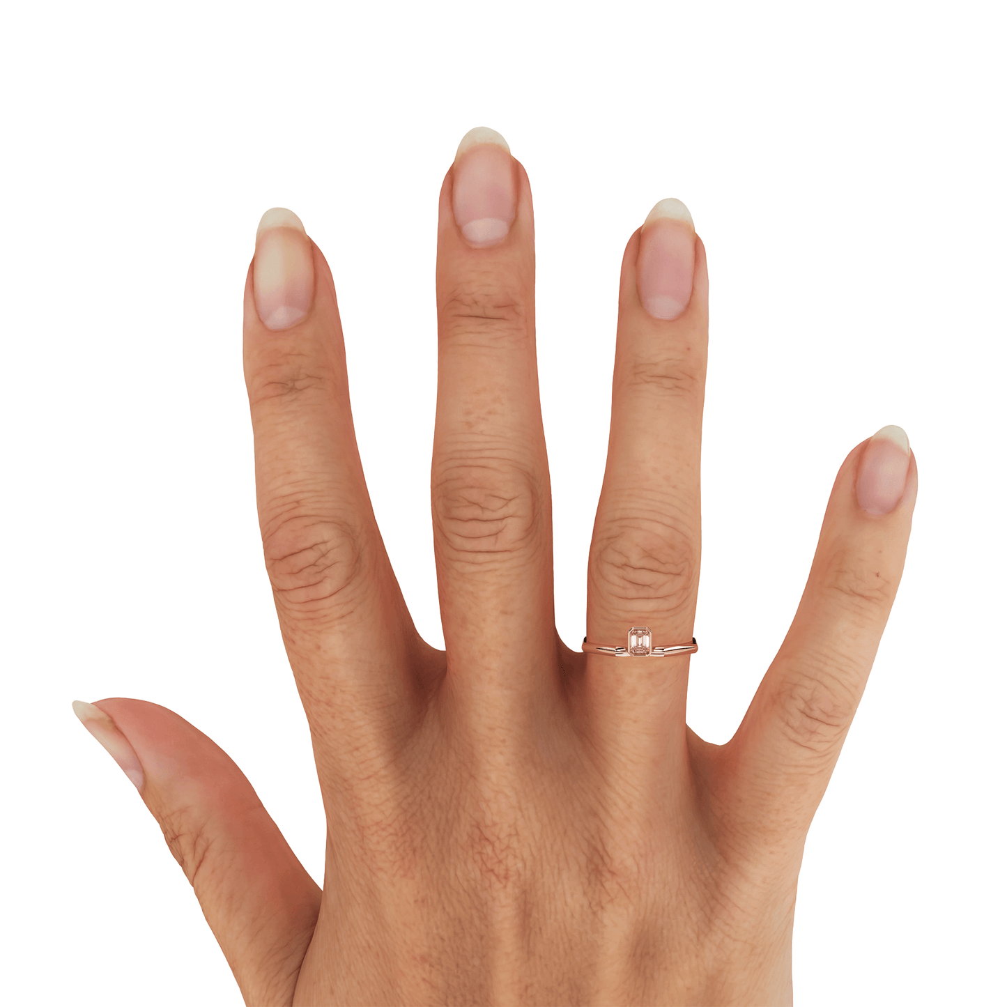 E Ring in 14k Gold