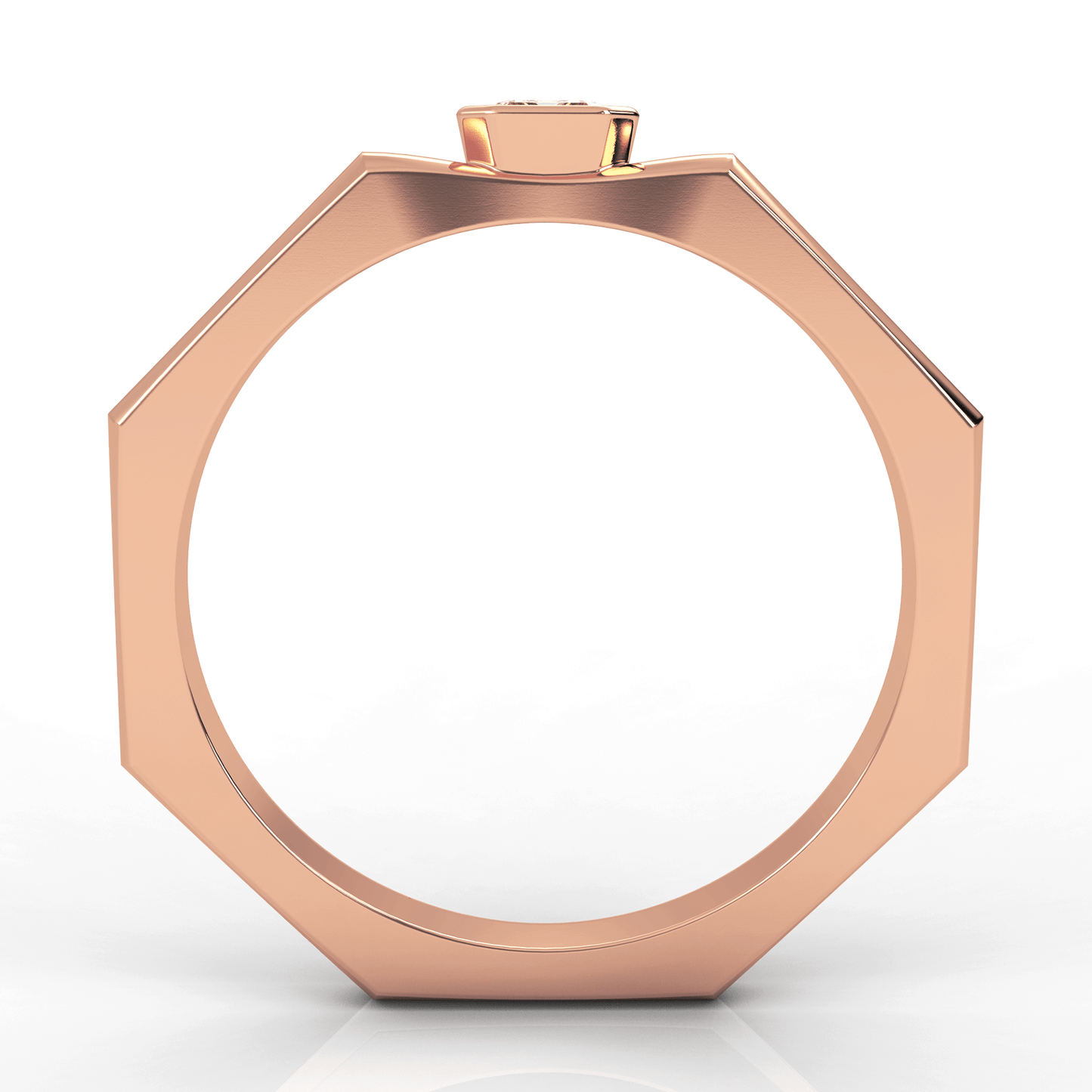 E Ring in 14k Gold