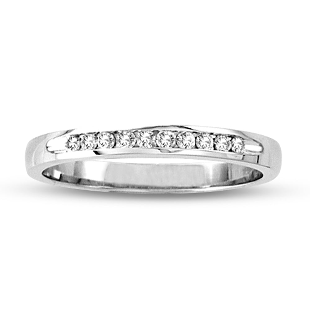 1/10ct Diamond Semi-Eternity Band in 14k White Gold