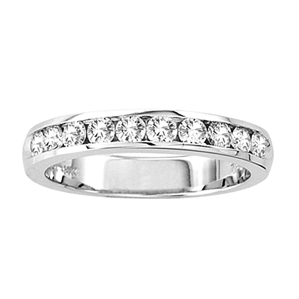 1/2ct Diamond Semi-Eternity Band in 14k White Gold