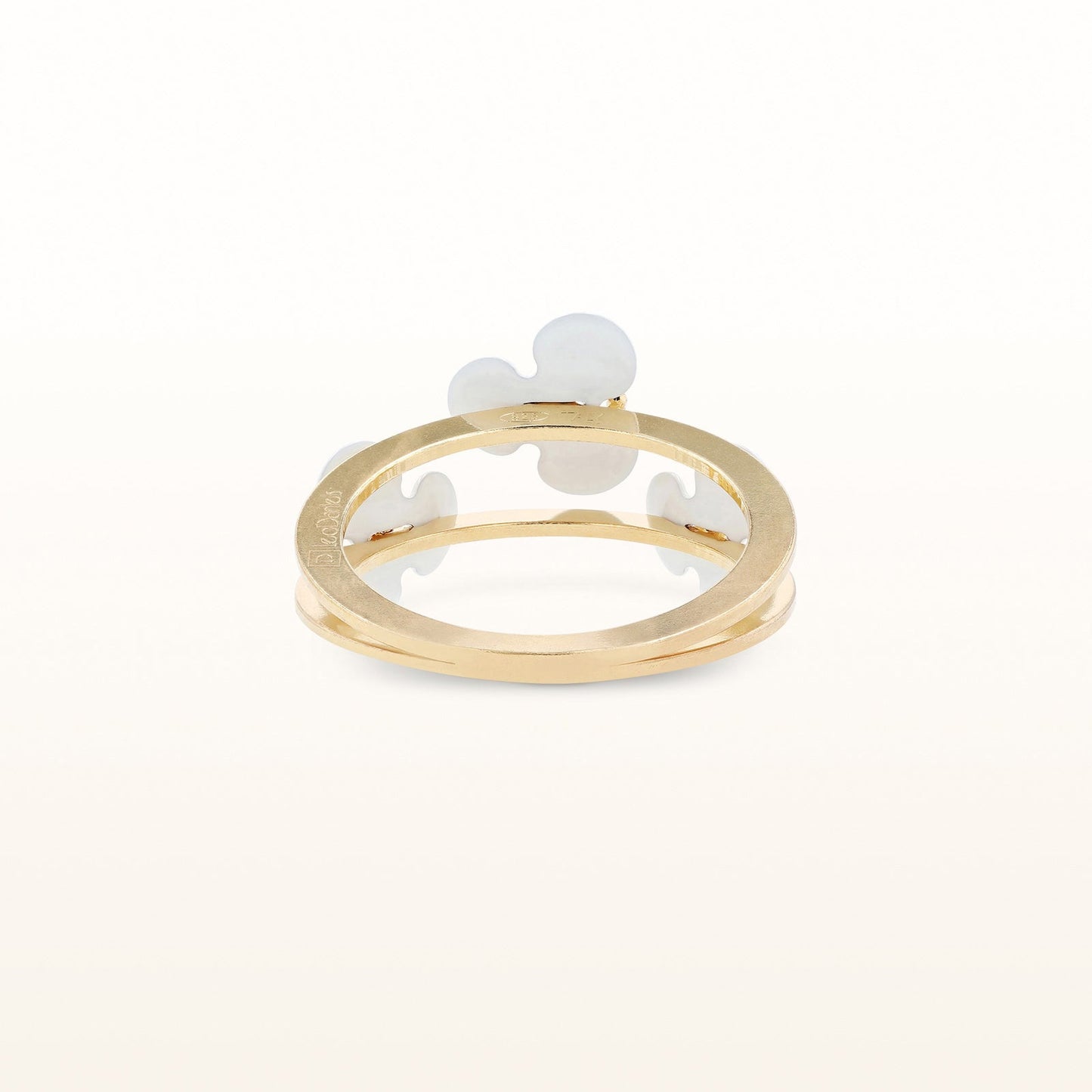 Flower Ring in Yellow Gold Plated Sterling Silver