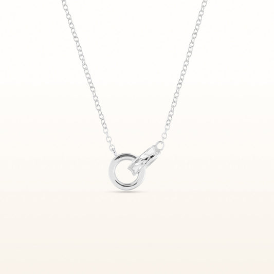 Interlocking Necklace in Sterling Silver