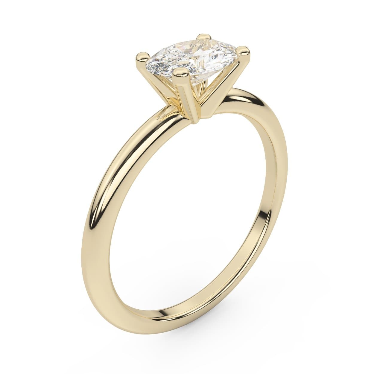 East West Oval Cut Diamond Engagement Ring