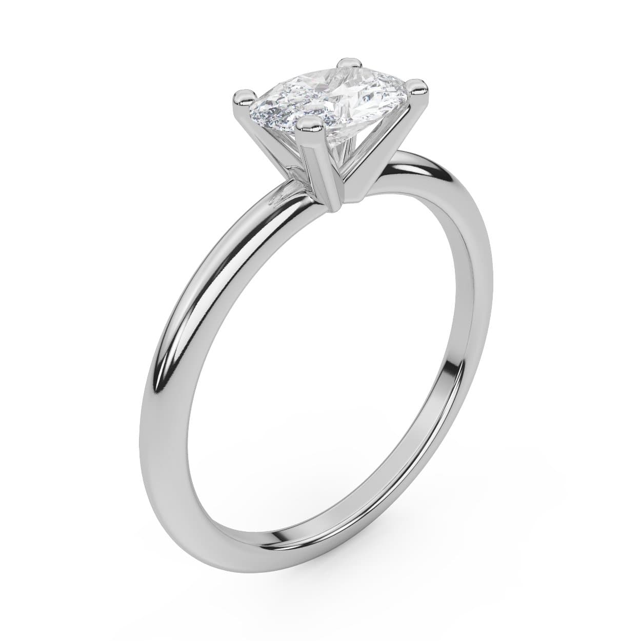 East West Oval Cut Moissanite Engagement Ring