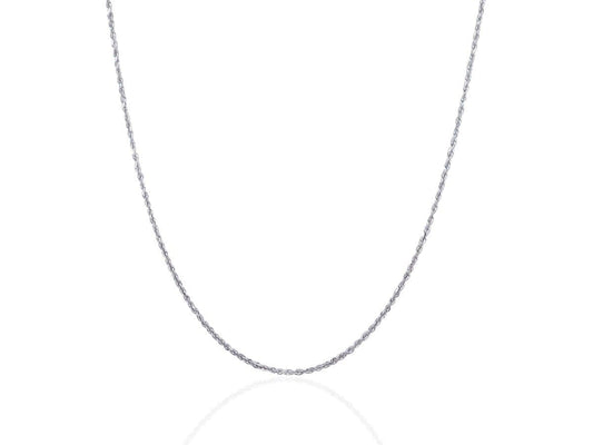 14k White Gold Rope Chain in 1.25 mm