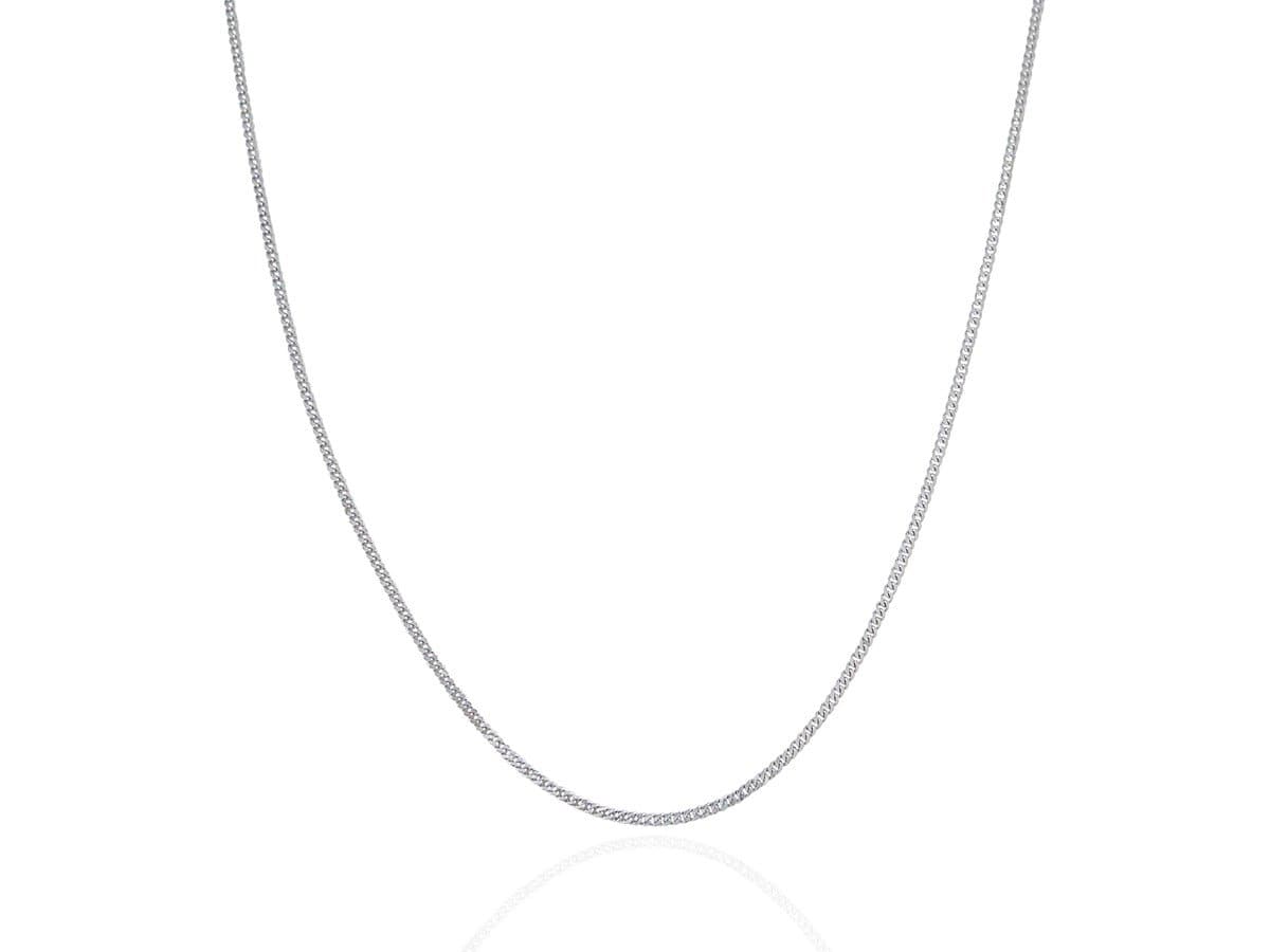 10k White Gold Gourmette Chain in 1.5 mm