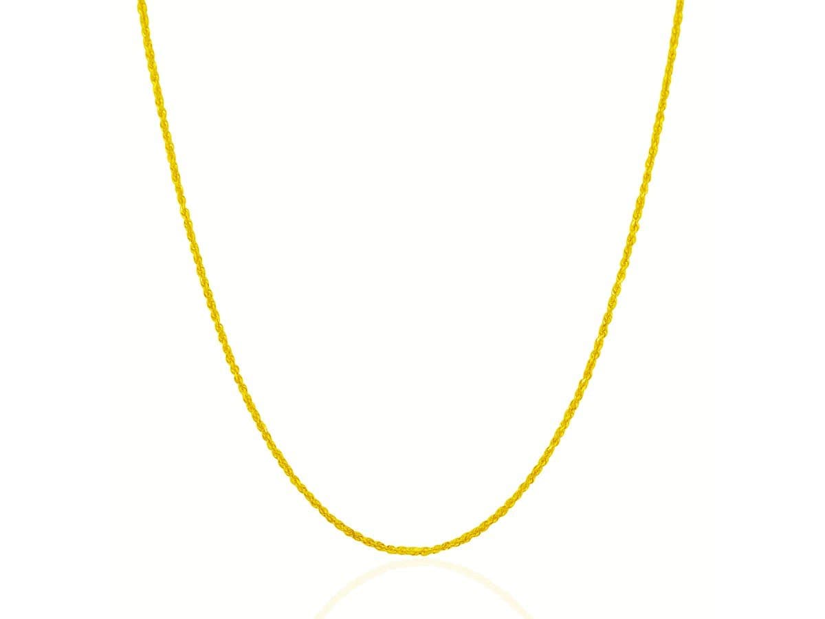 14k Yellow Gold Rope Chain in 1.25 mm