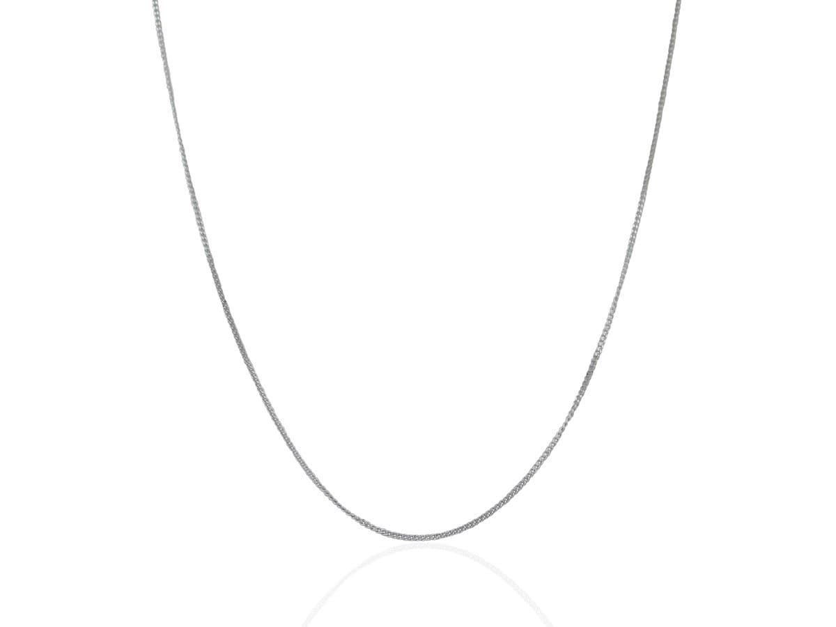 10k White Gold Gourmette Chain in 1.0 mm