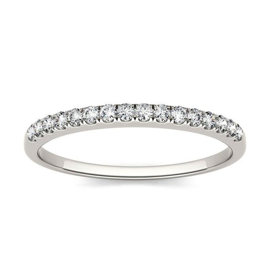 Moissanite Stackable Band in 14k White Gold