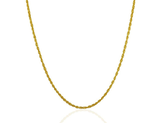 10k Yellow Gold Rope Chain in 2.0mm