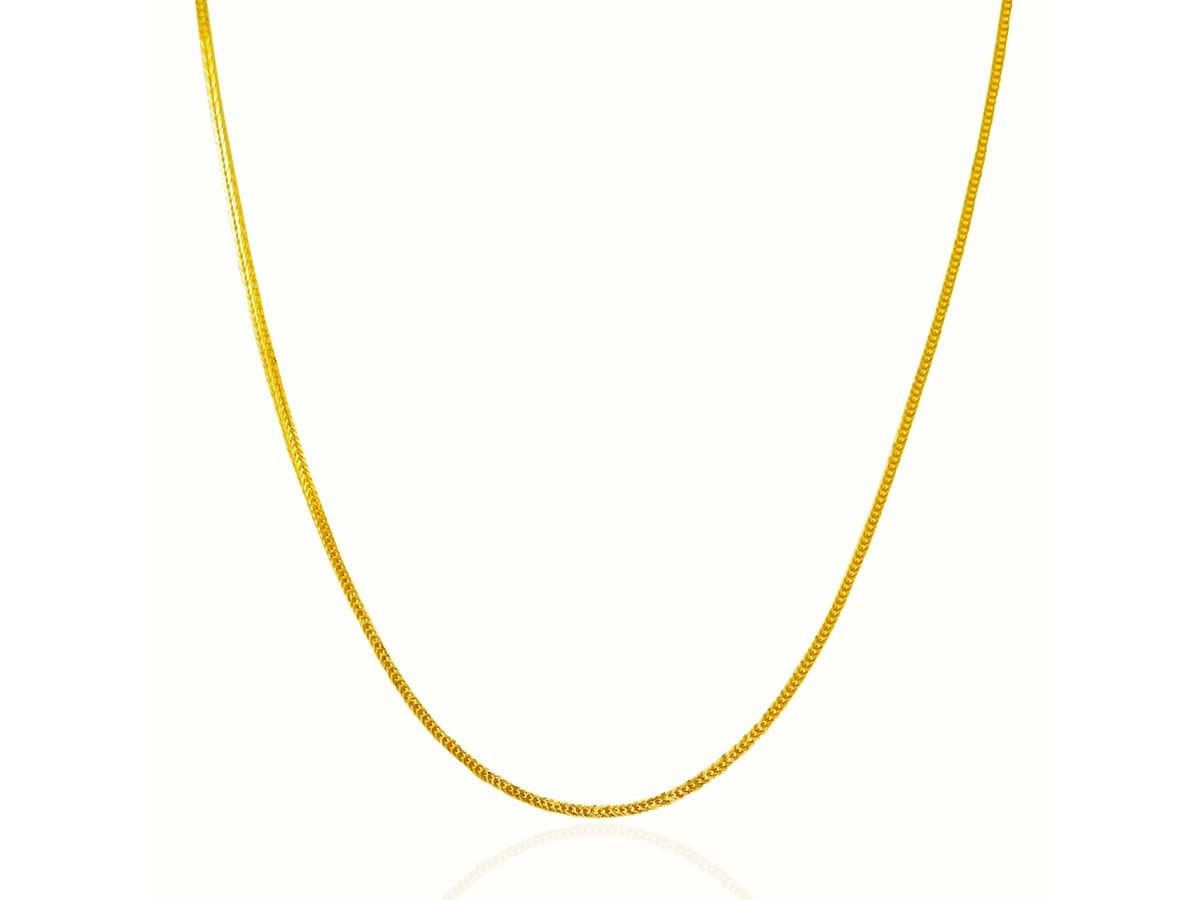 14k Yellow Gold Foxtail Chain in 1.0 mm