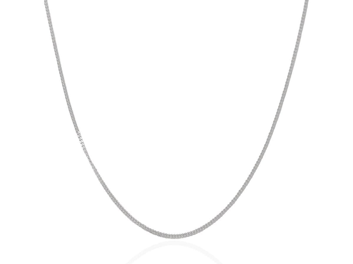 14k White Gold Gourmette Chain in 1.5 mm