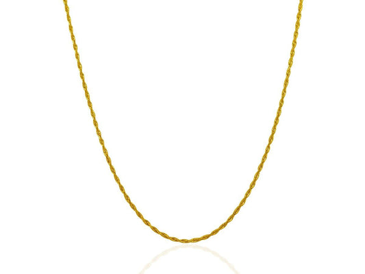 10k Yellow Gold Rope Chain in 1.5 mm