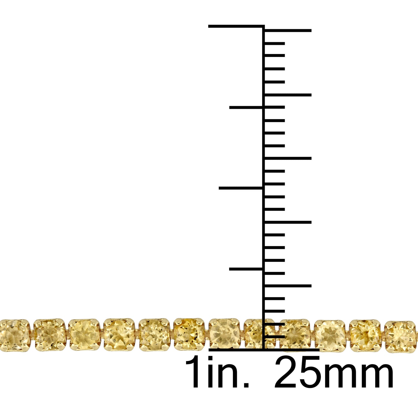 2.84ct Citrine Adjustable Tassel Bracelet in Silver Yellow