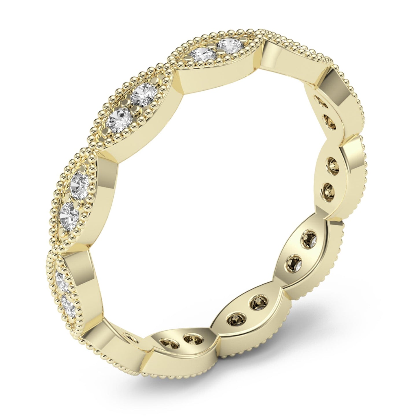 1/3ct Marquise & Dot Diamond Eternity Ring in 14k Gold