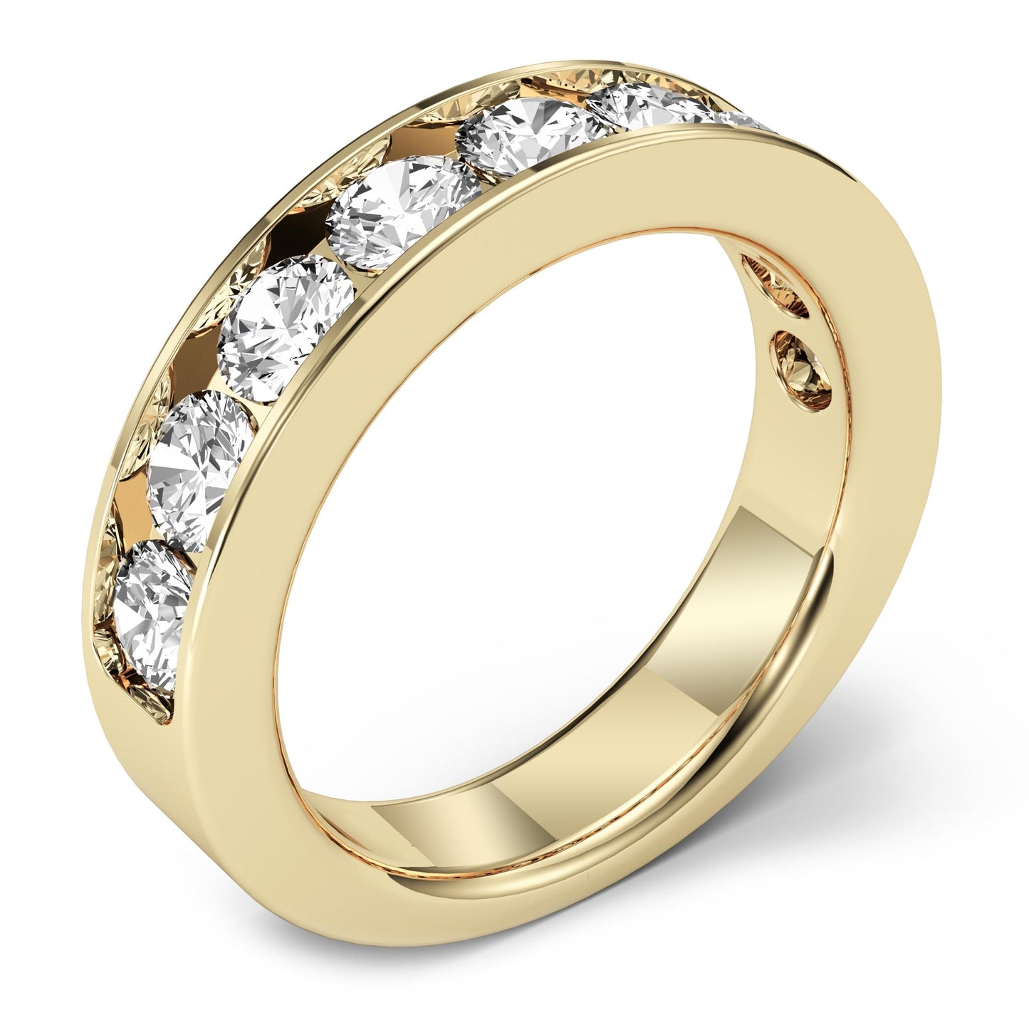 1.5ct Channel Set Round Diamond Ring in 14k Gold