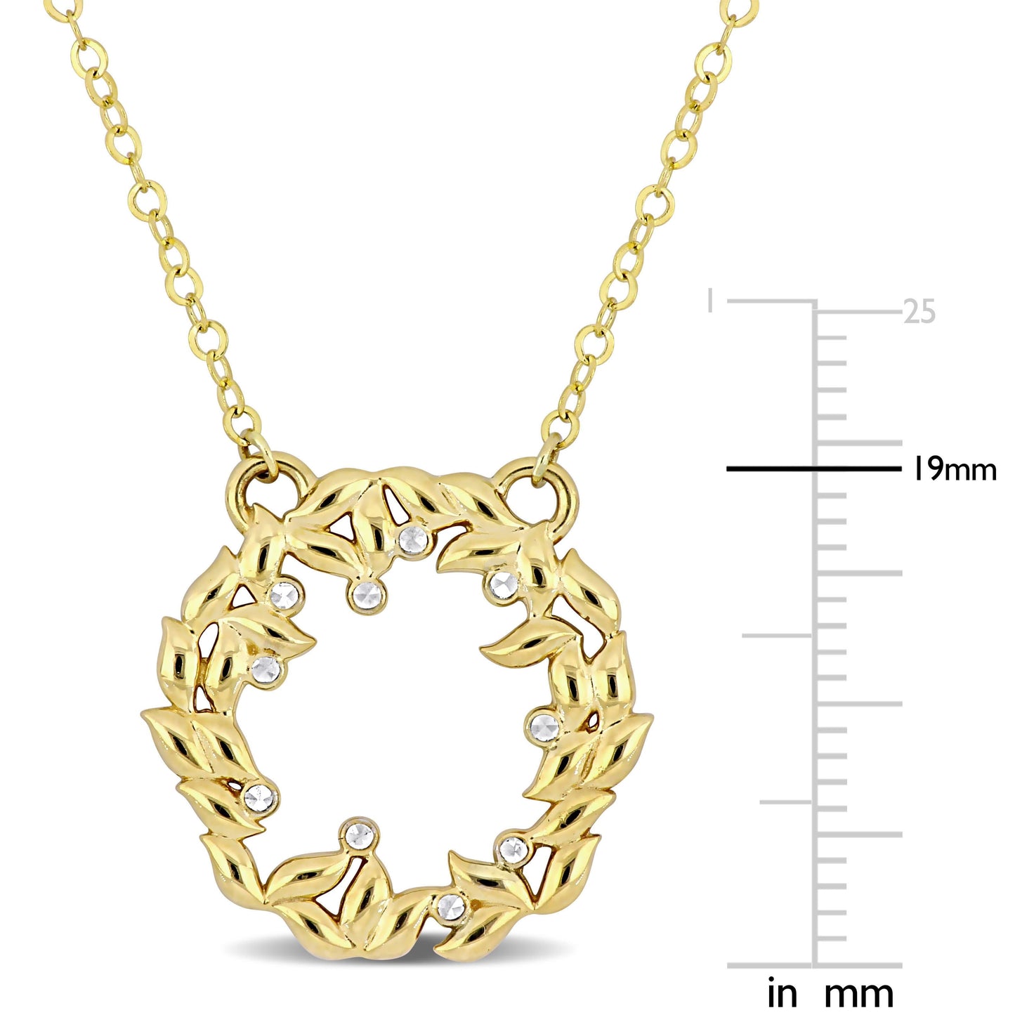 10k Yellow Gold Wreath Necklace