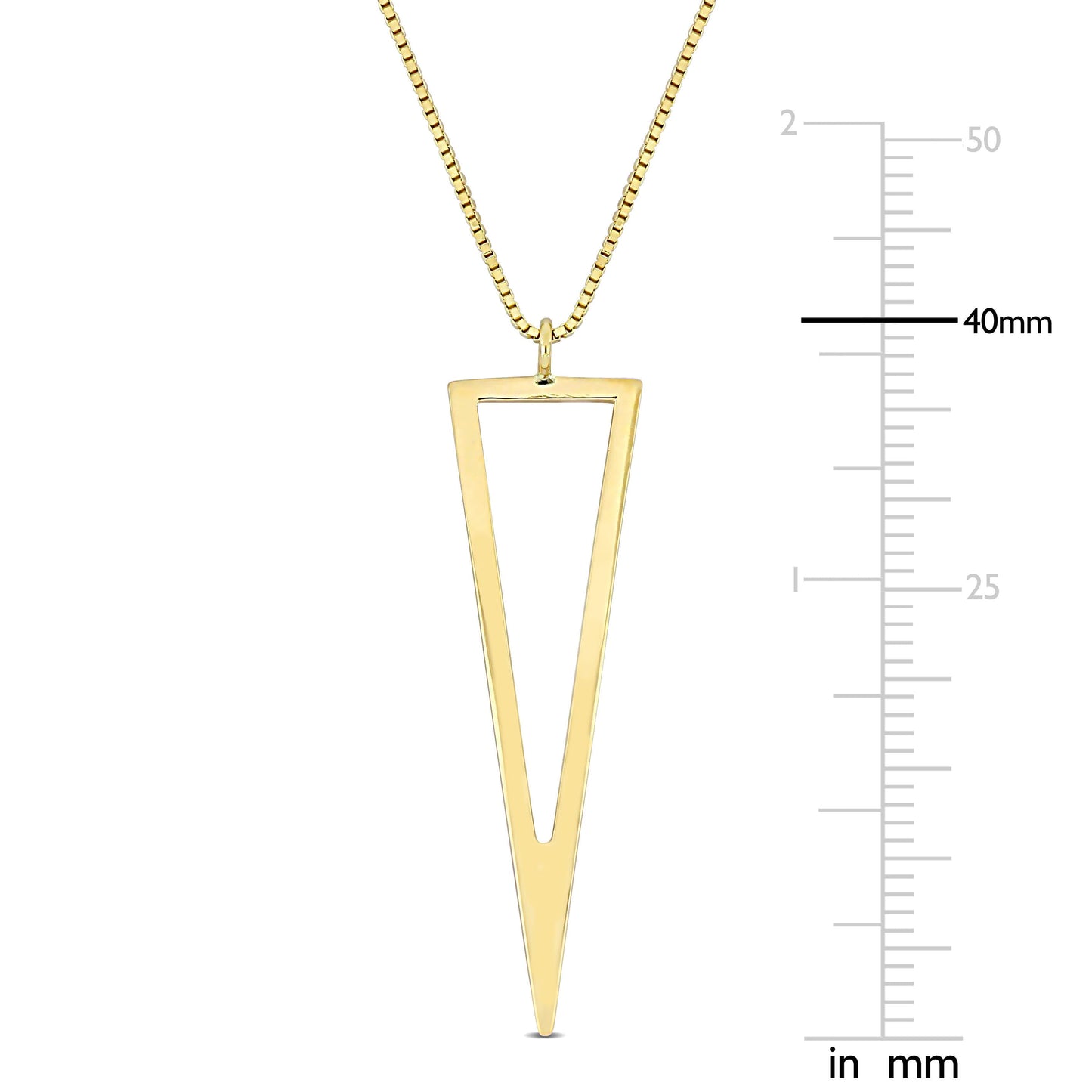 10k Yellow Gold Triangle Drop Pendant