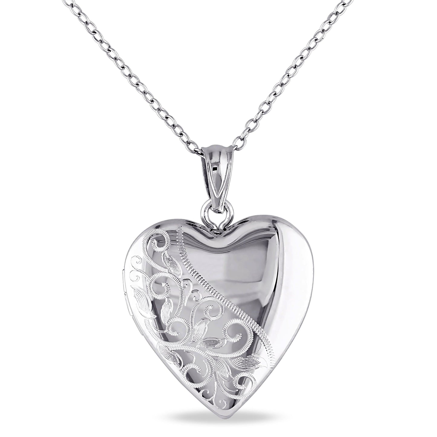 Sophia B Engraved Heart Locket Necklace