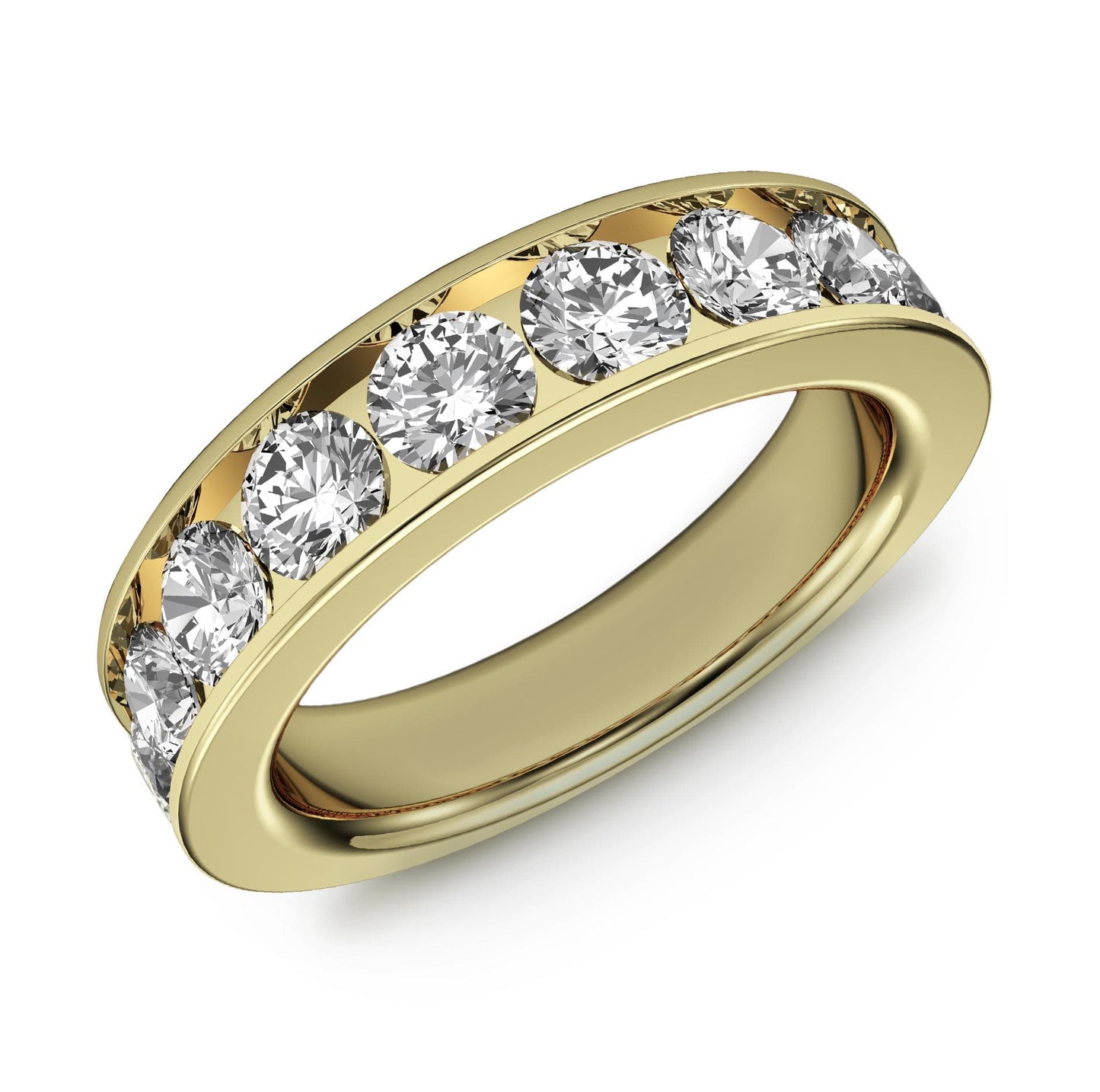 1.5ct Channel Set Round Diamond Ring in 14k Gold
