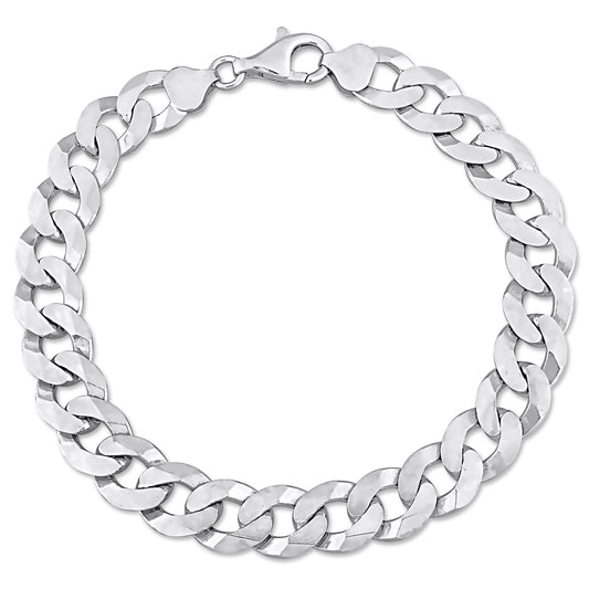 Sterling Silver Curb Link Bracelet in 10.5mm