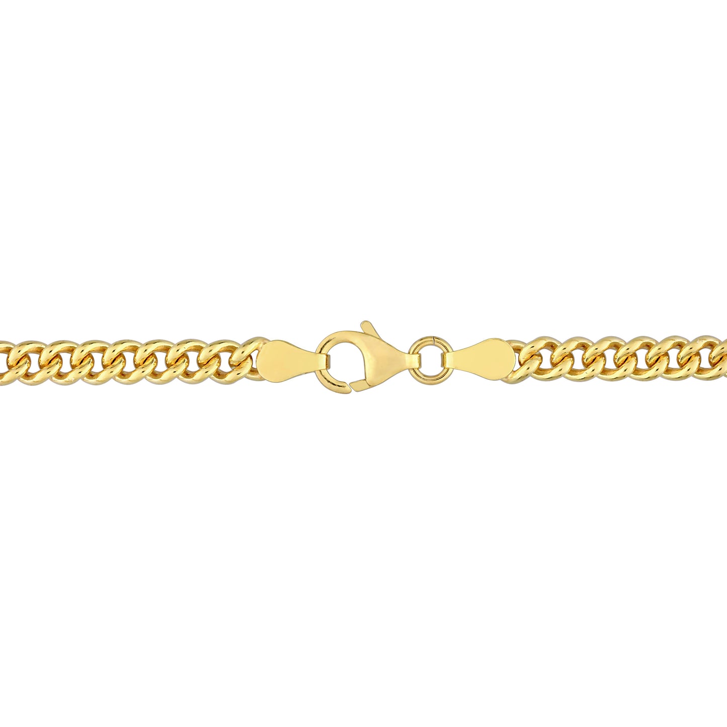18k Yellow Gold Plated Curb Chain Bracelet in 4.3mm