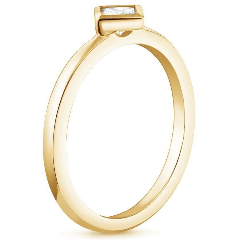 Bezel Princess Diamond Ring in 14k Gold