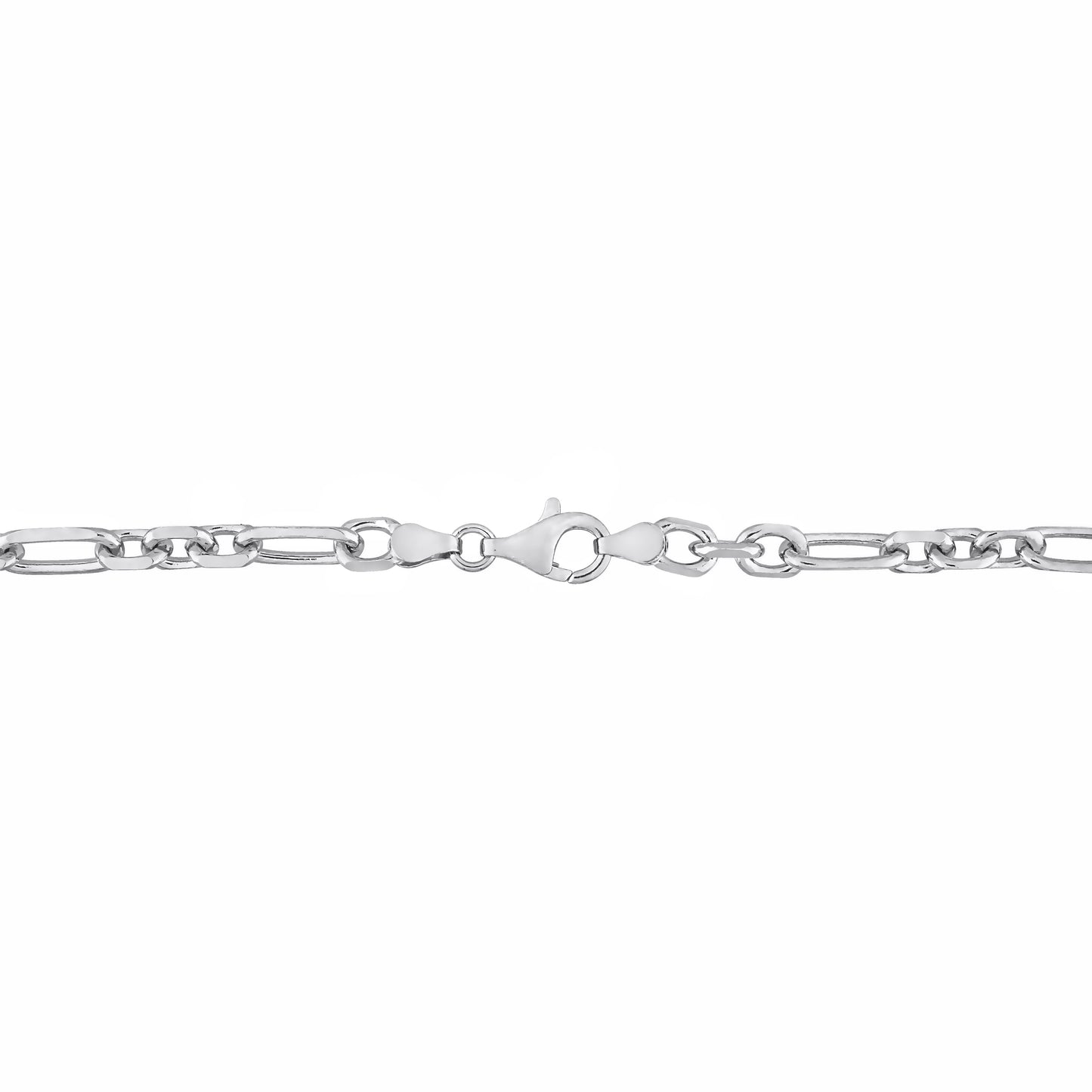 Sterling Silver Figaro Chain Bracelet in 6mm