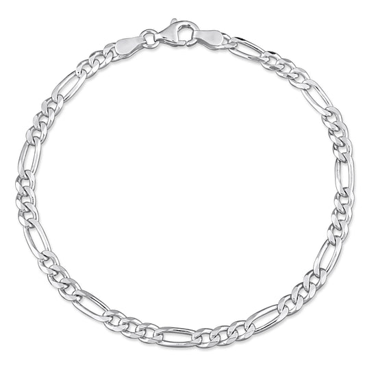 Sterling Silver Figaro Chain Bracelt in 3.6mm