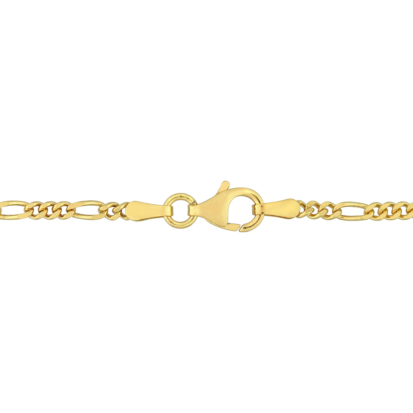 18k Yellow Gold Plated Figaro Chain Bracelet in 2.2mm