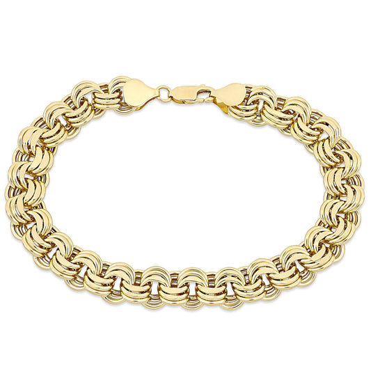 14k Yellow Gold Triple Link Bracelet