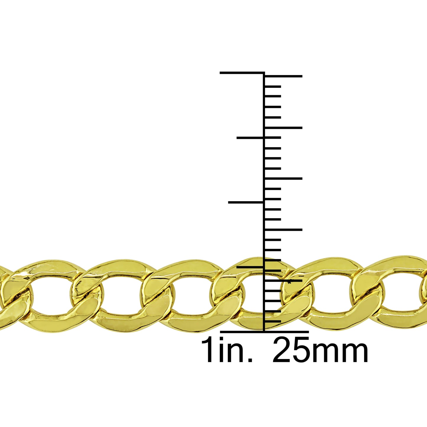 10k Yellow Gold Curb Bracelet in 7mm