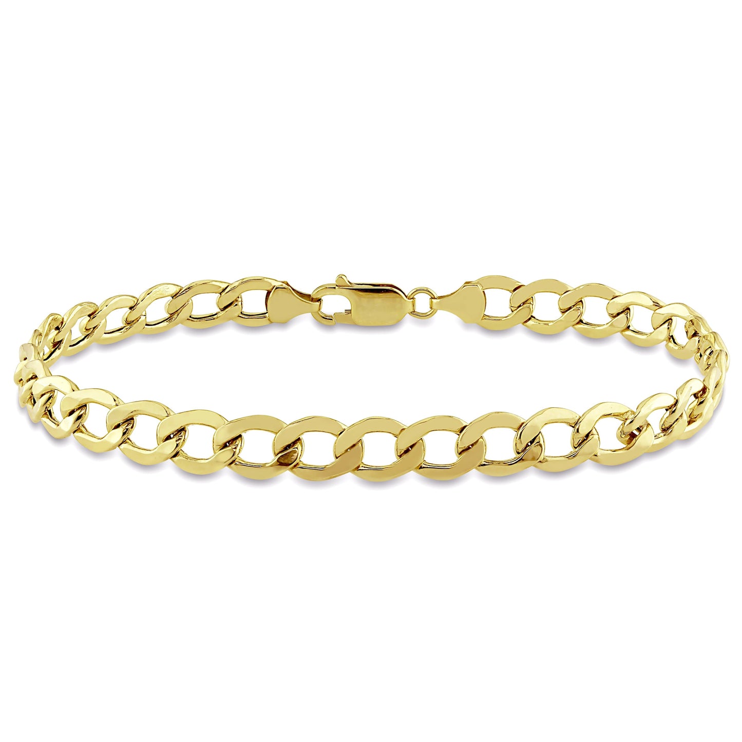 10k Yellow Gold Curb Bracelet in 7mm