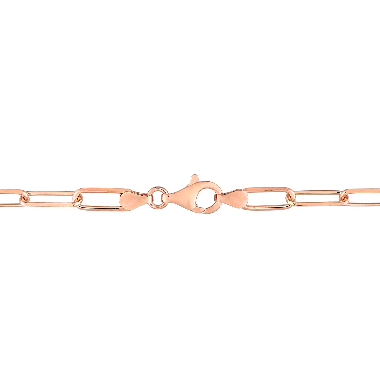 18k Rose Gold Plated Paperclip Chain Bracelet in 4.6mm