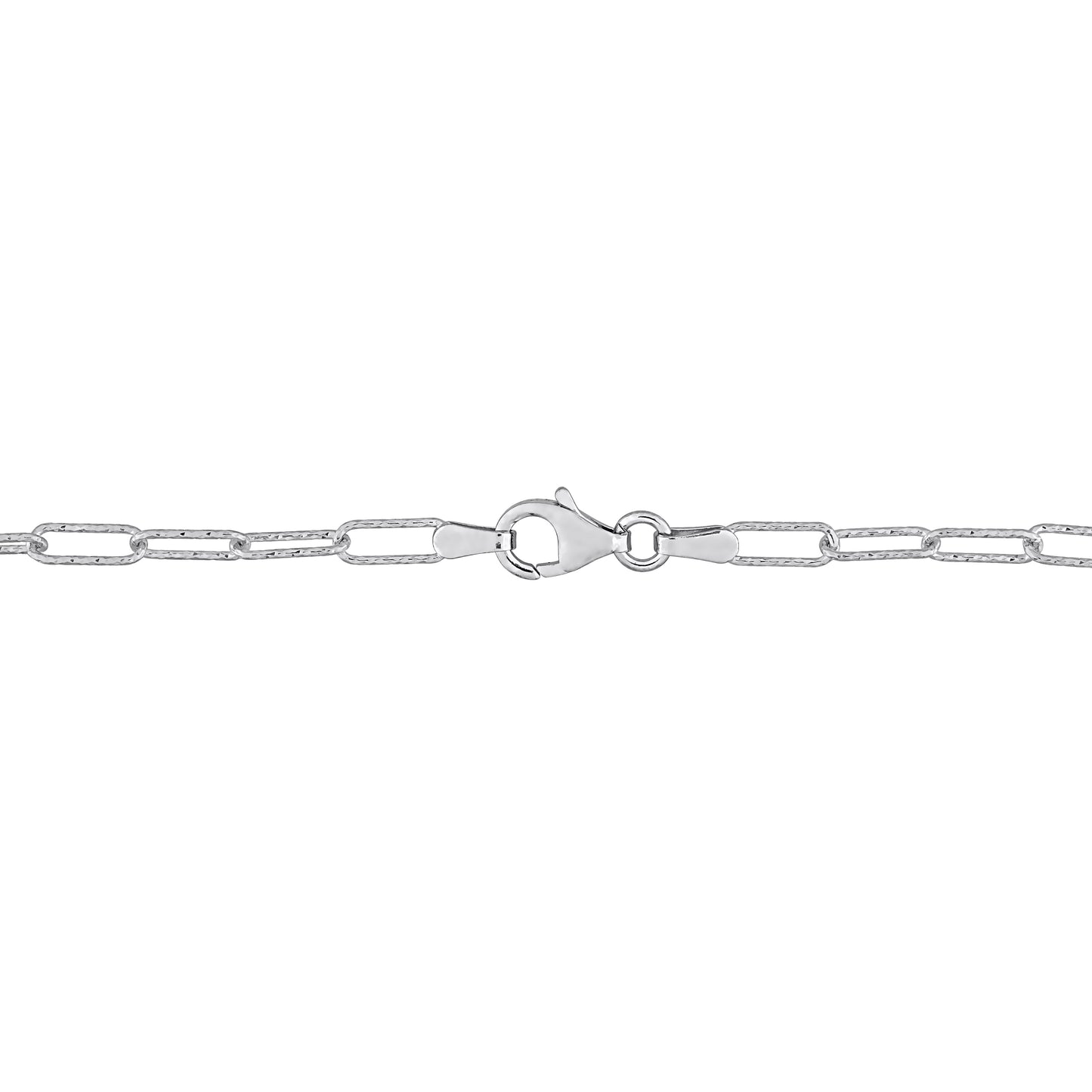 Sterling Silver Textured Paperclip Chain Bracelet in 3mm