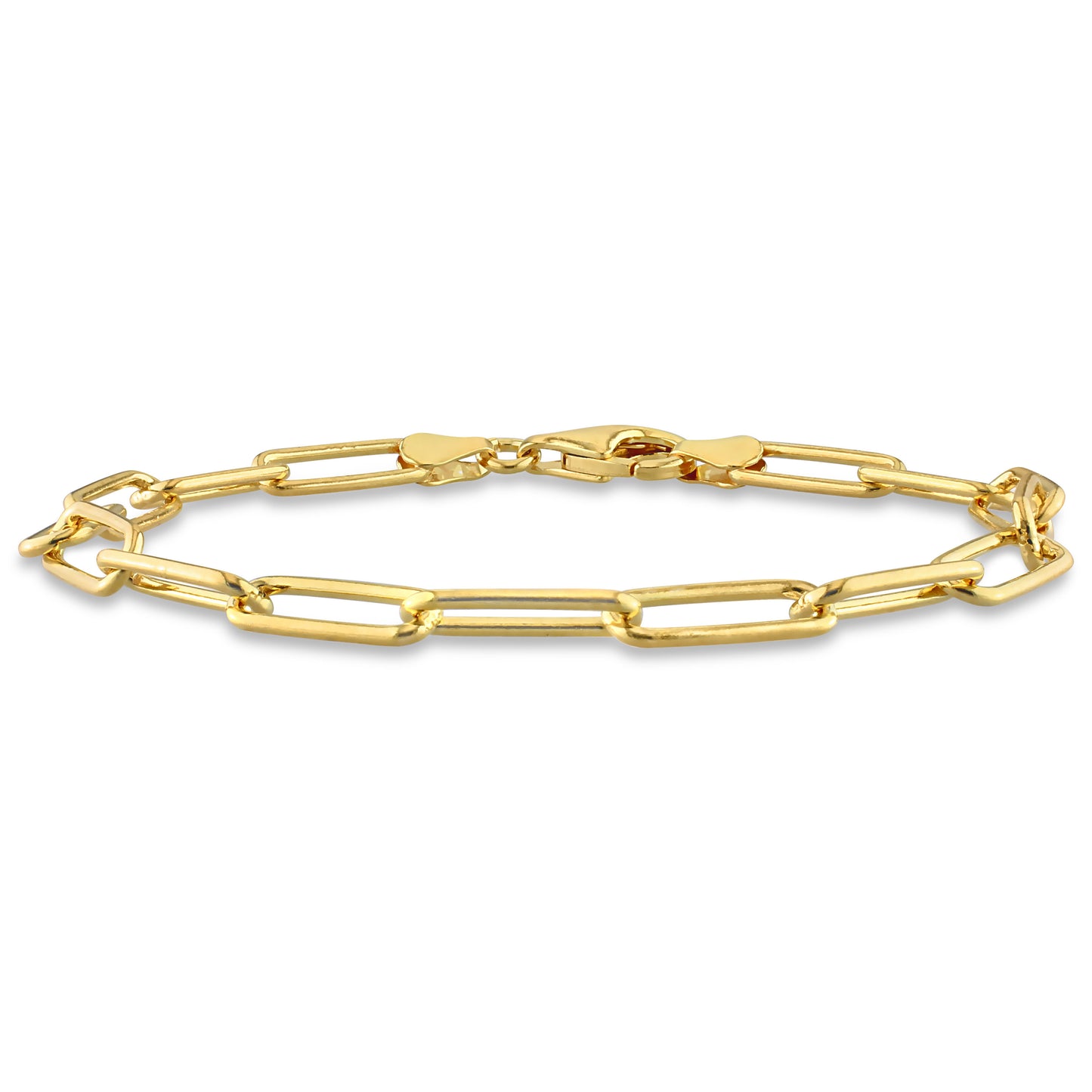 18k Yellow Gold Plated Paperclip Chain Bracelet in 5mm