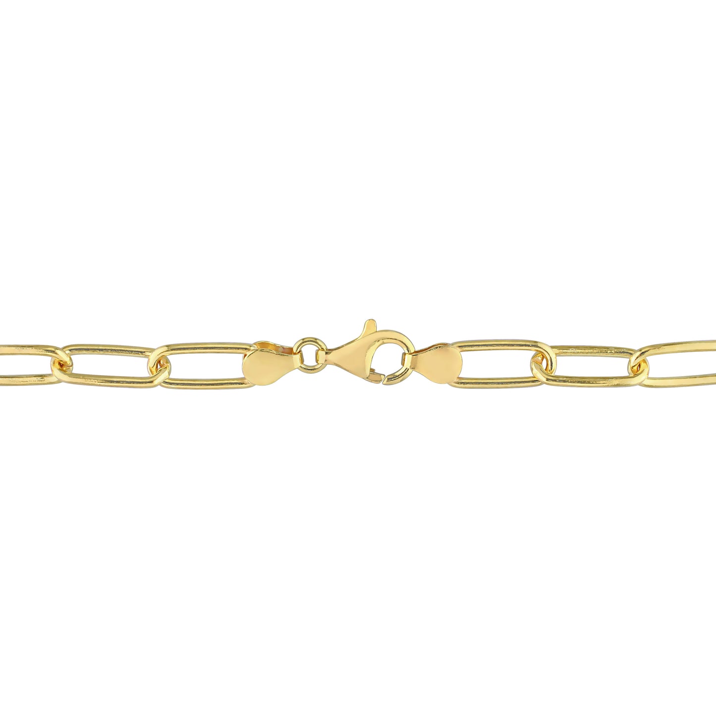 18k Yellow Gold Plated Paperclip Chain Bracelet in 6.5mm