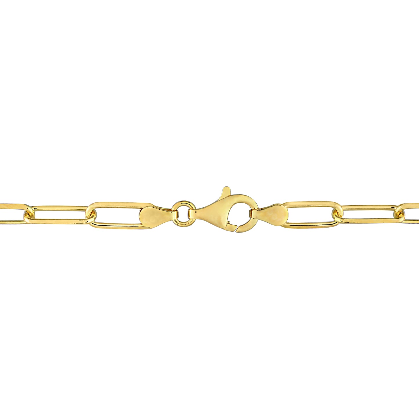 18k Yellow Gold Plated Paperclip Chain Bracelet in 4.6mm