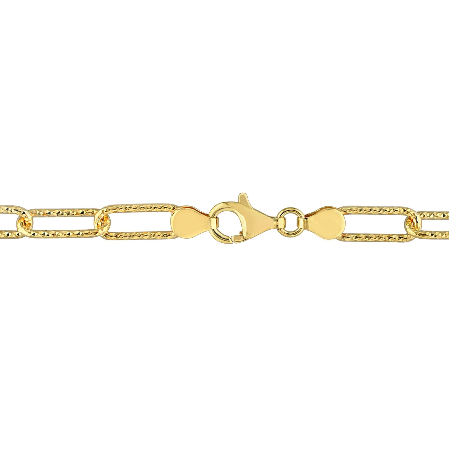 18k Yellow Gold Plated Paperclip Chain Bracelet in 6mm
